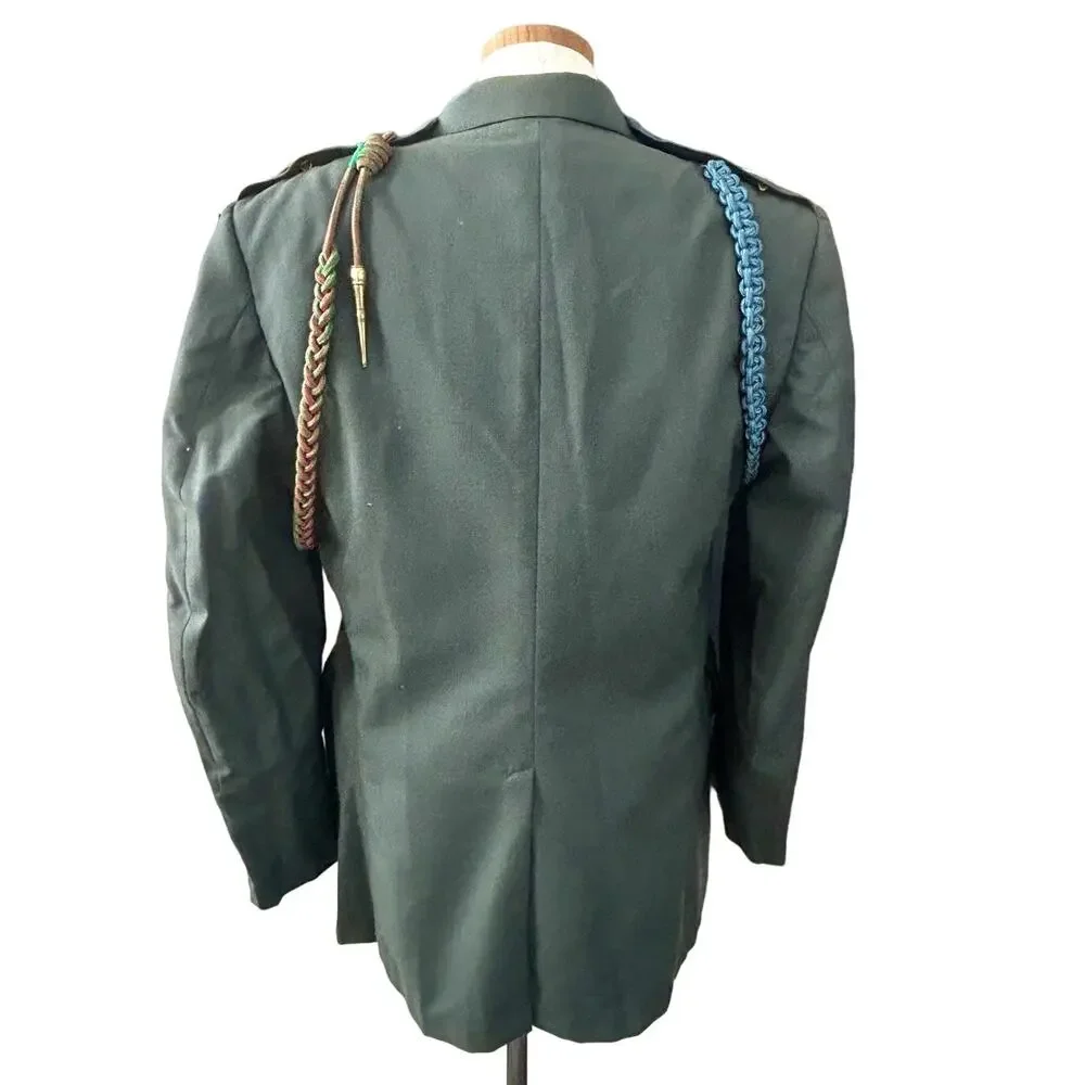 US Army Class A Green Dress Jacket 40R Specialist 7th Infantry Medals Pins Named